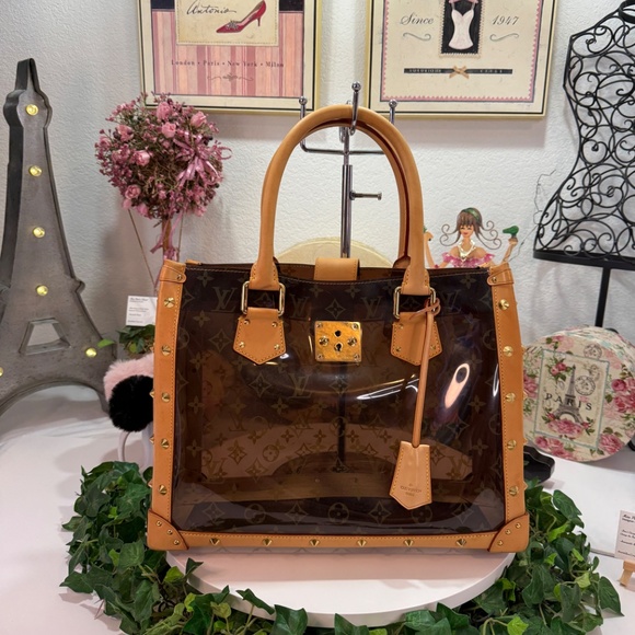 LOUIS VUITTON GM LIMITED EDITION AMBER CABAS NEO VINYL CRUISE HANDBAG! - Picture 12 of 17